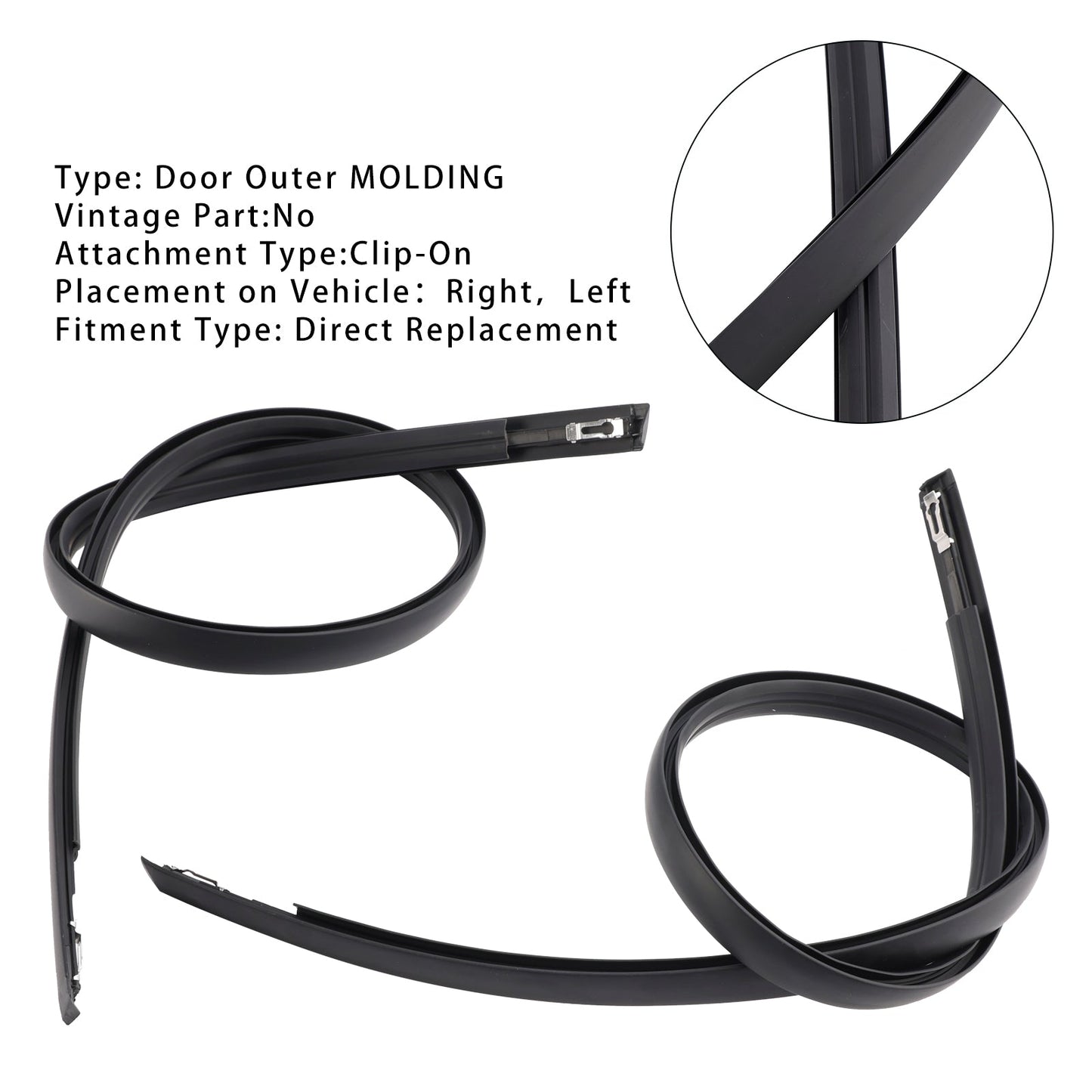 Modanatura del tetto sinistra + destra (2 pezzi) per Honda Civic 2012-2015