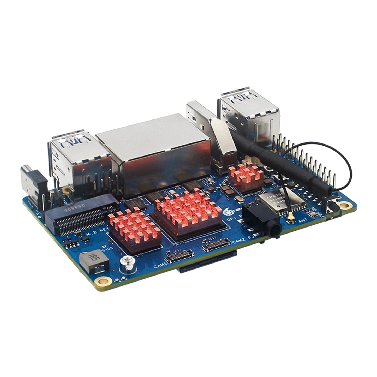 Radiatore Orange Pi RV2 Scheda di sviluppo Dissipatore di calore in rame puro Adesivo Raffreddatore