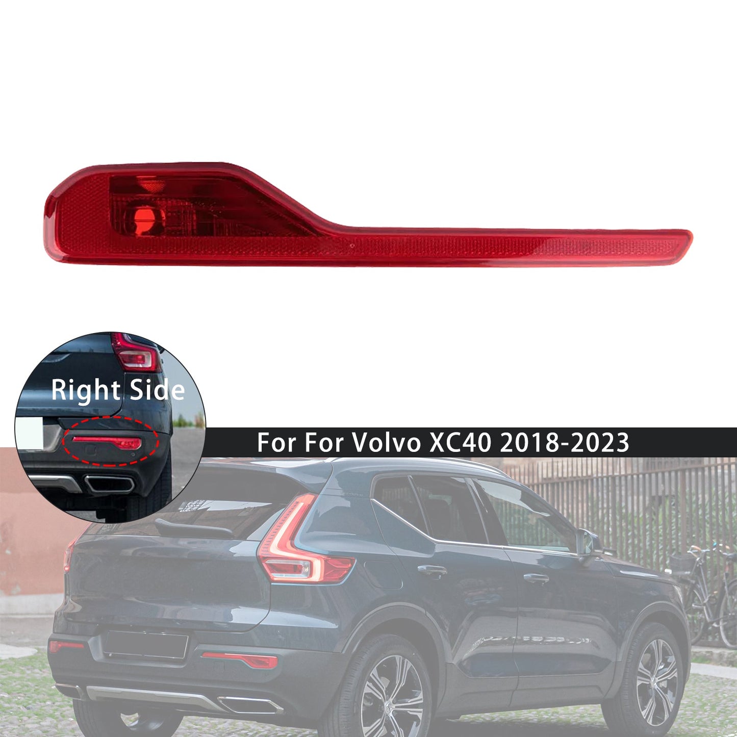 Riflettore paraurti posteriore destro Volvo XC40 2018-2023 senza lampadina 3165686