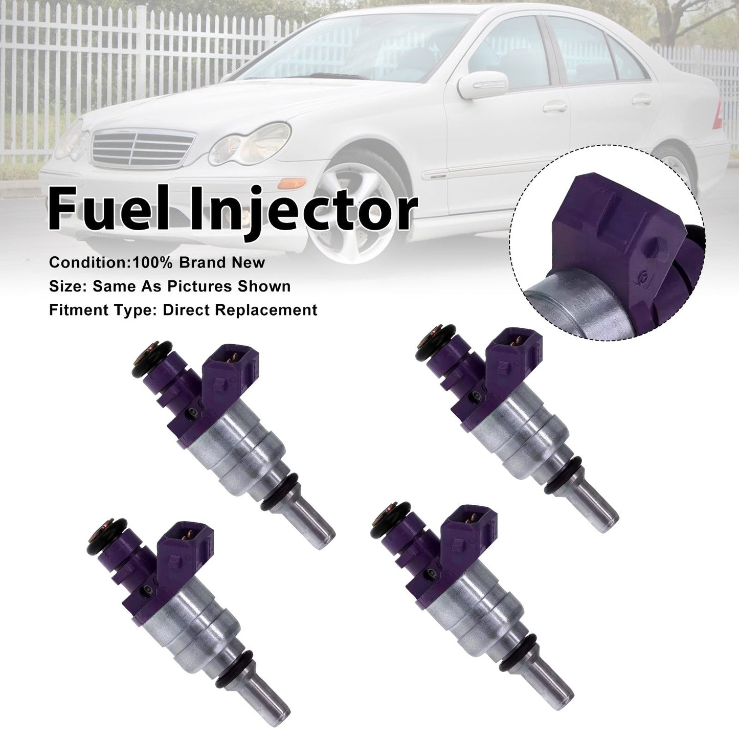4 iniettori di carburante per Mercedes-Benz C230 2002 SLK230 2001-2004 0000787249