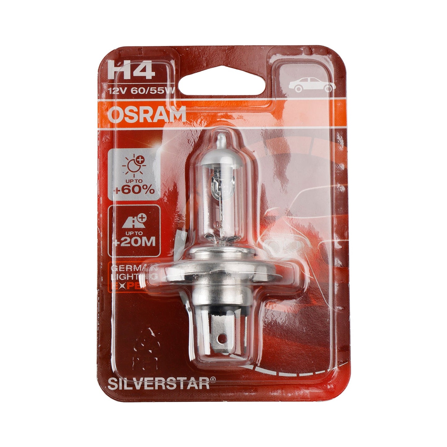 Lampada per moto Silverstar H4 64193SVS P43T 12V 60/55W per OSRAM