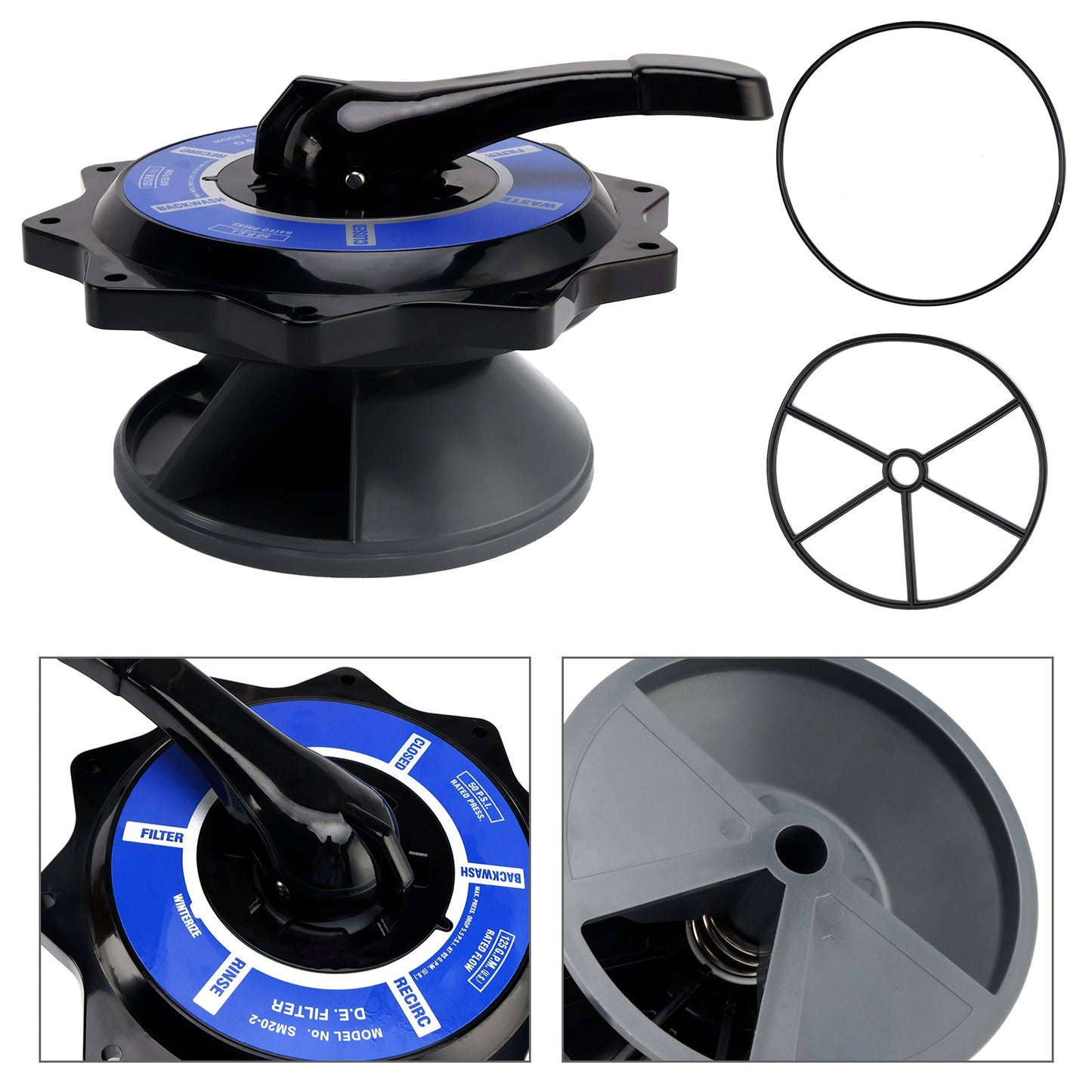 R0443900 Gruppo valvola superiore da 2"" per sostituzione valvola multiporta Zodiac Jandy
