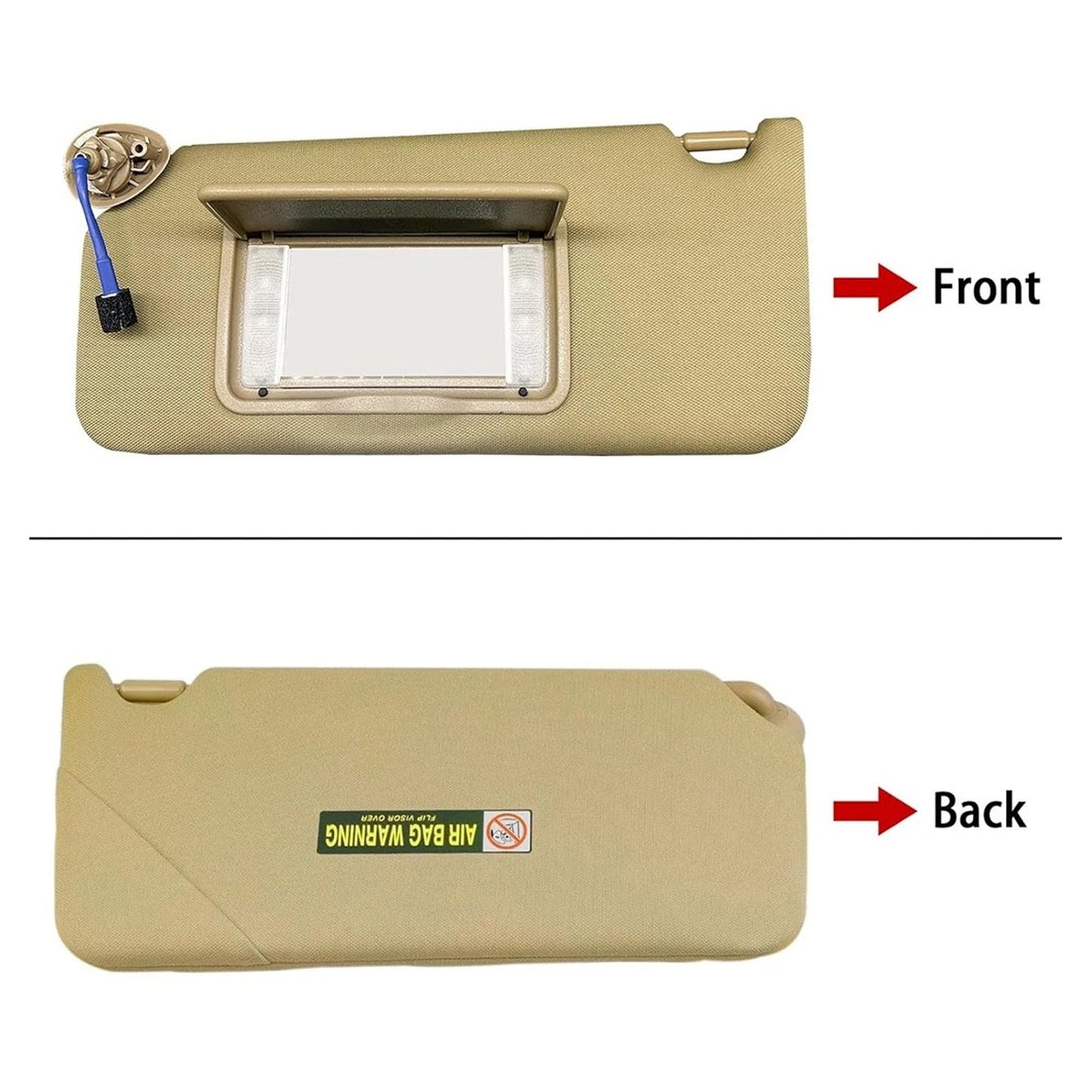 Coppia di alette parasole beige per Honda Accord 2008-2017 83280TA5A51ZA