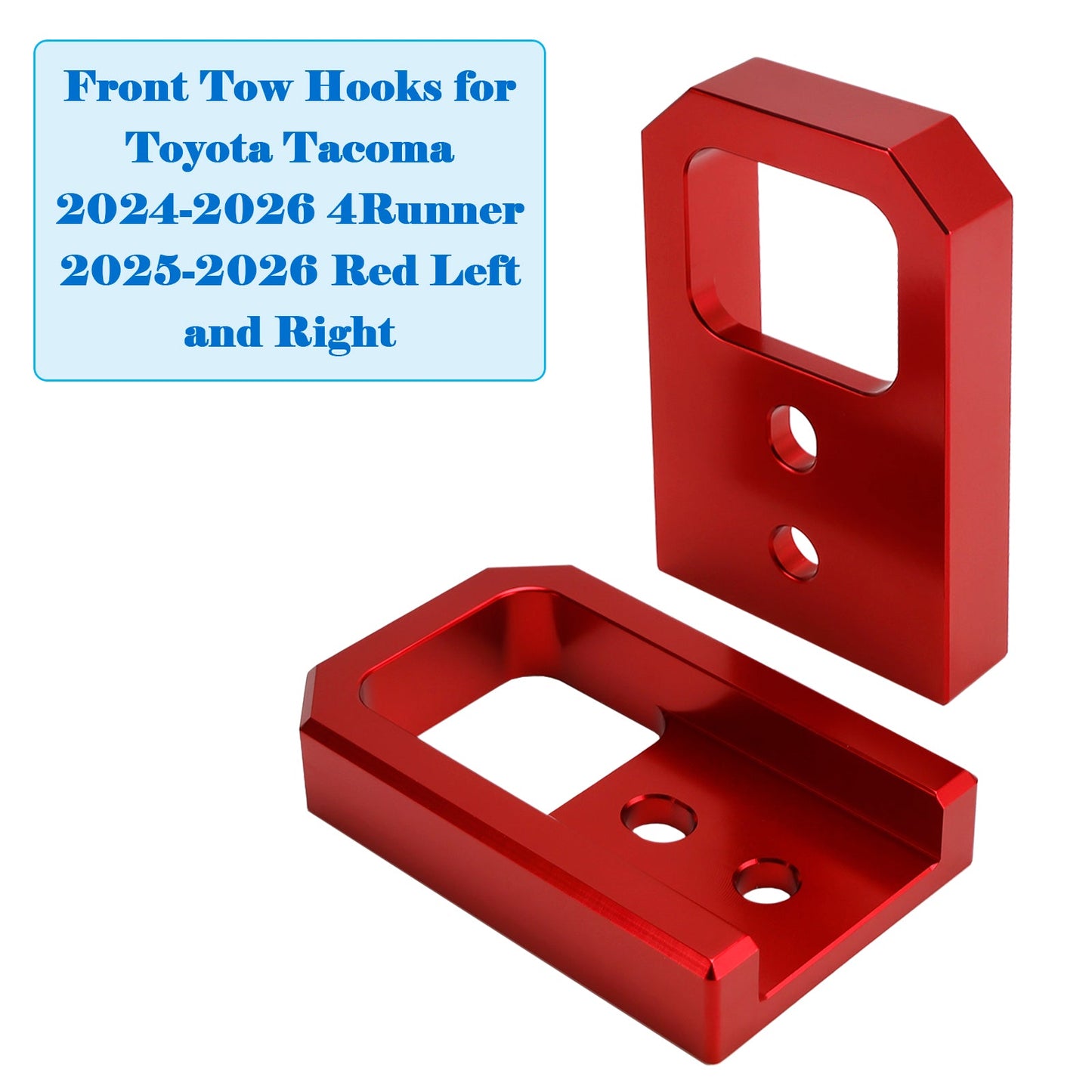 Ganci di traino anteriori per Toyota Tacoma 2024-2026 4Runner 2025-2026 rossi sinistro e destro