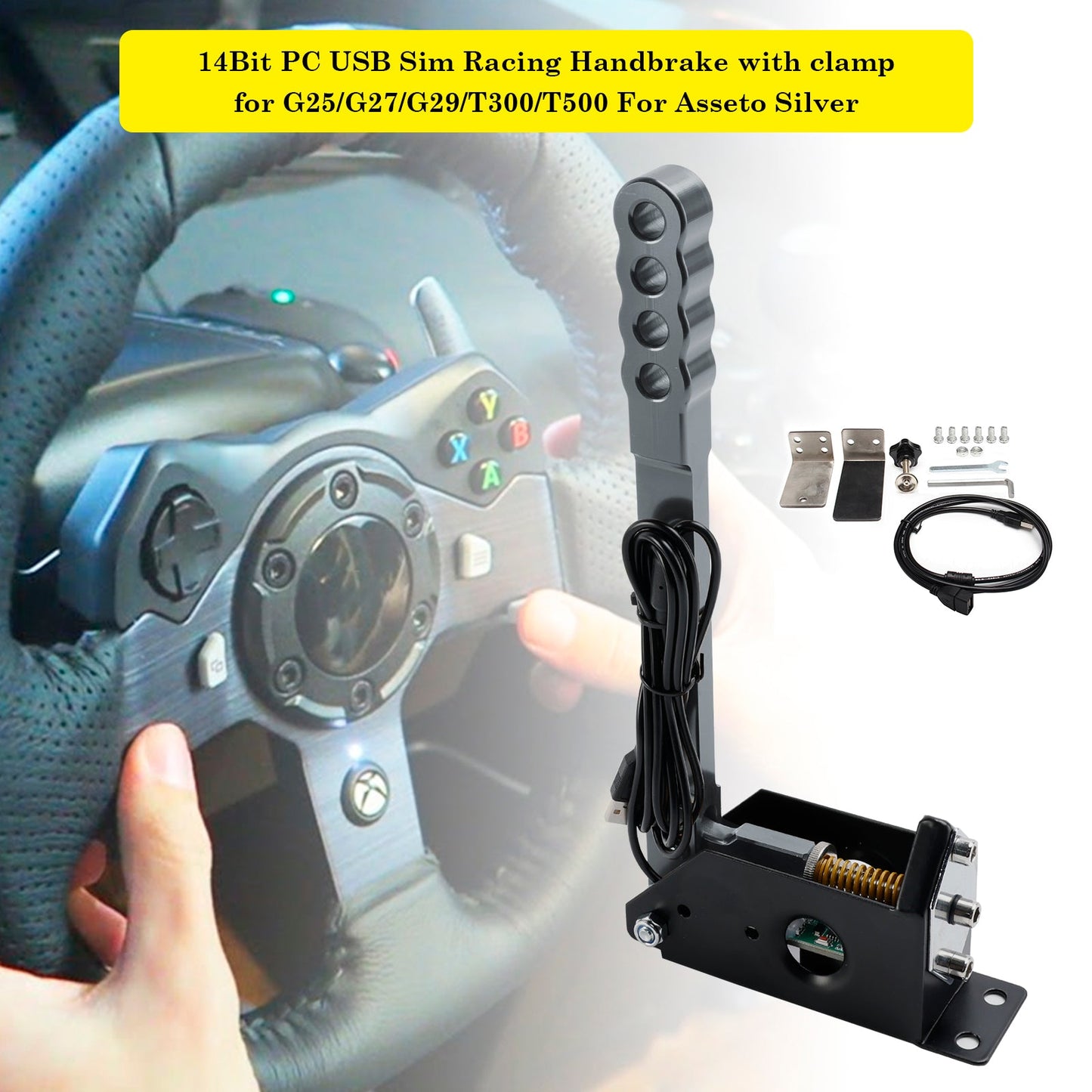 Freno a mano da corsa Sim USB per PC 14 bit con morsetto per Assetto per G27/G29/T300/T500