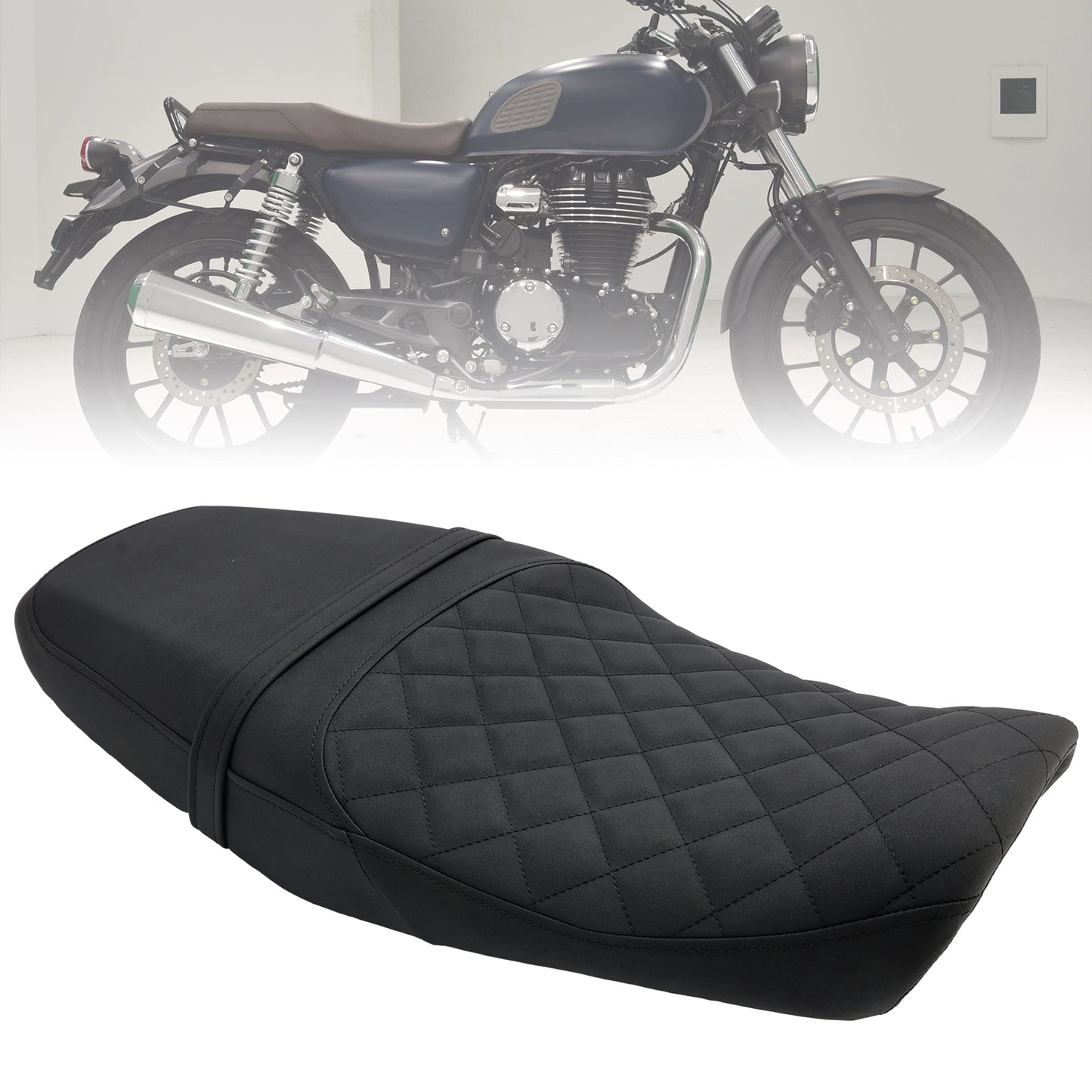 Sedile Passeggero Con Cuscino Completo Neroc Per Honda Gb350S Gb 350 S 23-25 MarroneC