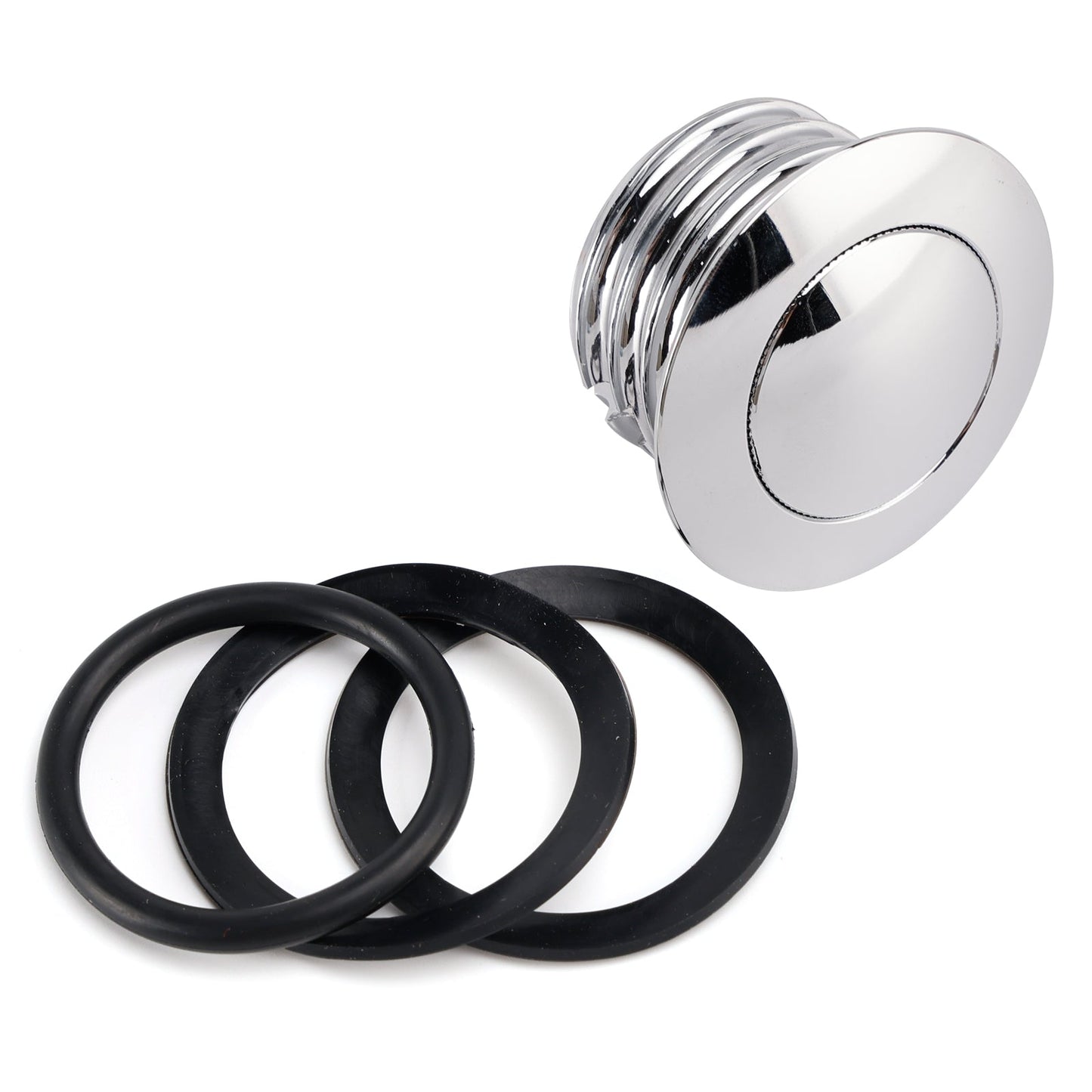 Tappo serbatoio a vite in alluminio billet cromato per Sportster Softail Dyna 82-19