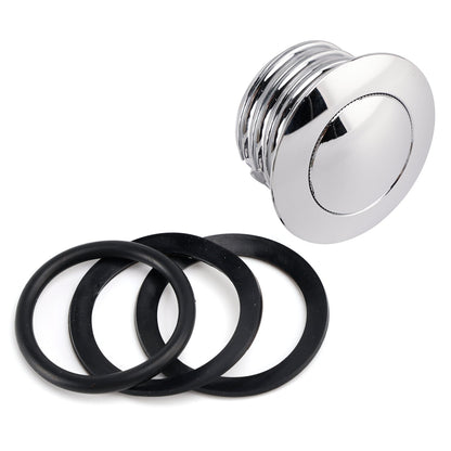 Tappo serbatoio a vite in alluminio billet cromato per Sportster Softail Dyna 82-19