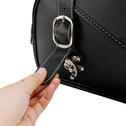 Borsa posteriore in PU Borsa laterale Borsa posteriore Borsa portaoggetti nera per moto