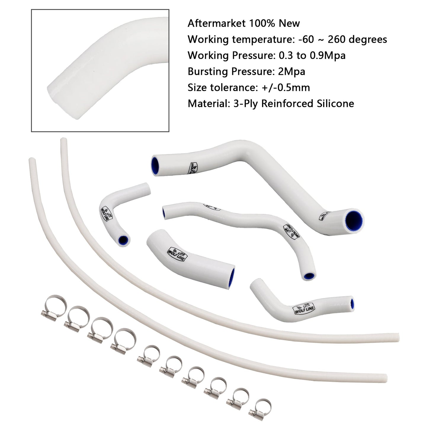 Tubo flessibile del liquido di raffreddamento del radiatore in silicone Suzuki GSX-8S 2023-2025