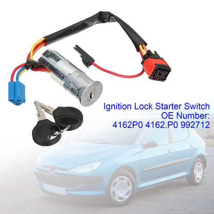 Interruttore di avviamento con 2 chiavi per Peugeot 206 Citroen Picasso