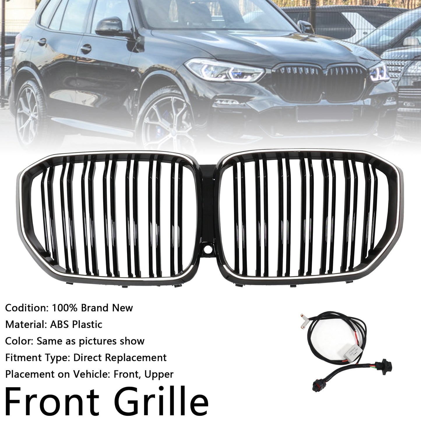 Griglia anteriore a doppio rene nera BMW X5 G05 M-Performance 2019-2022 51137454887