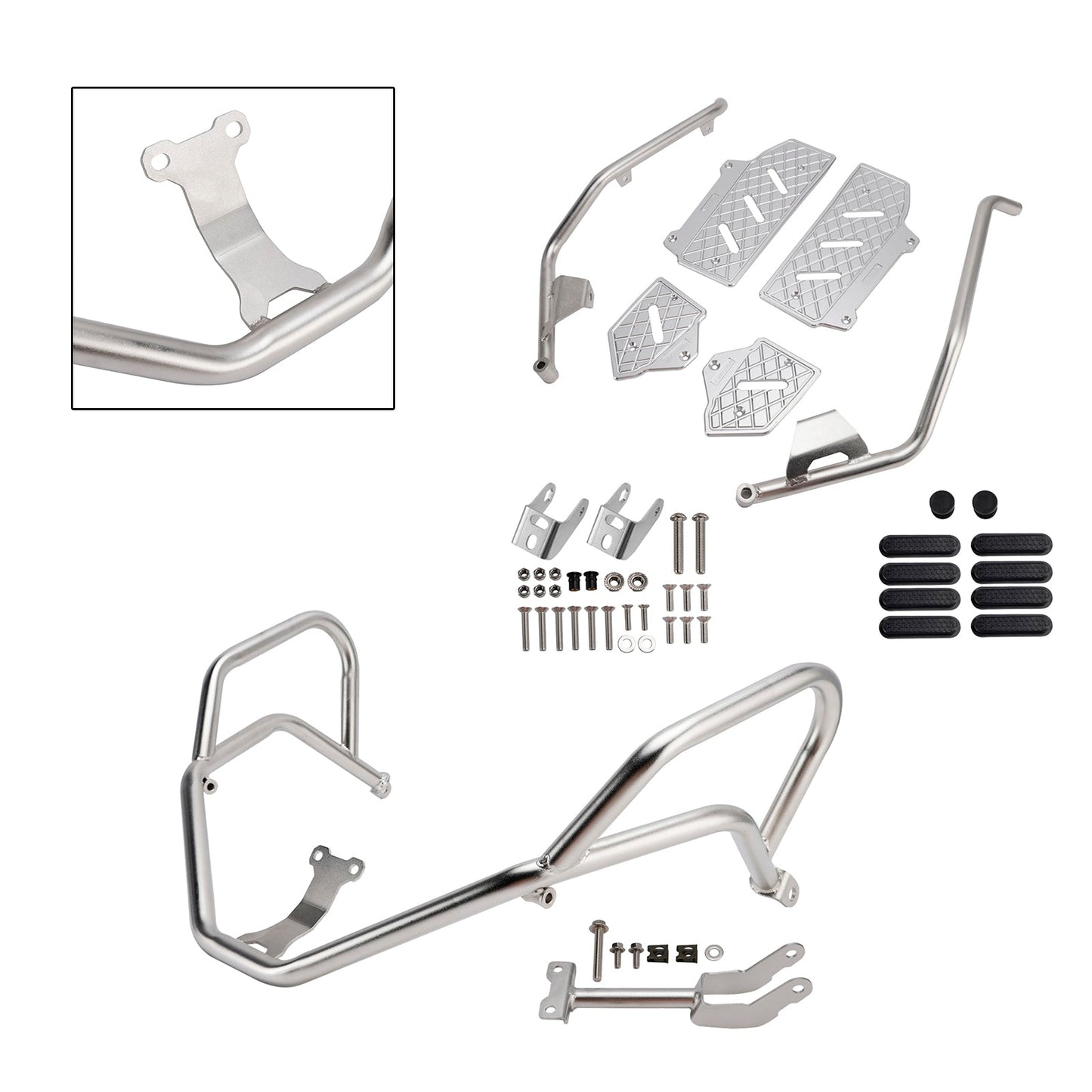 Kit di protezione motore superiore e inferiore Honda Adv350 2022-2025, barra di protezione argento