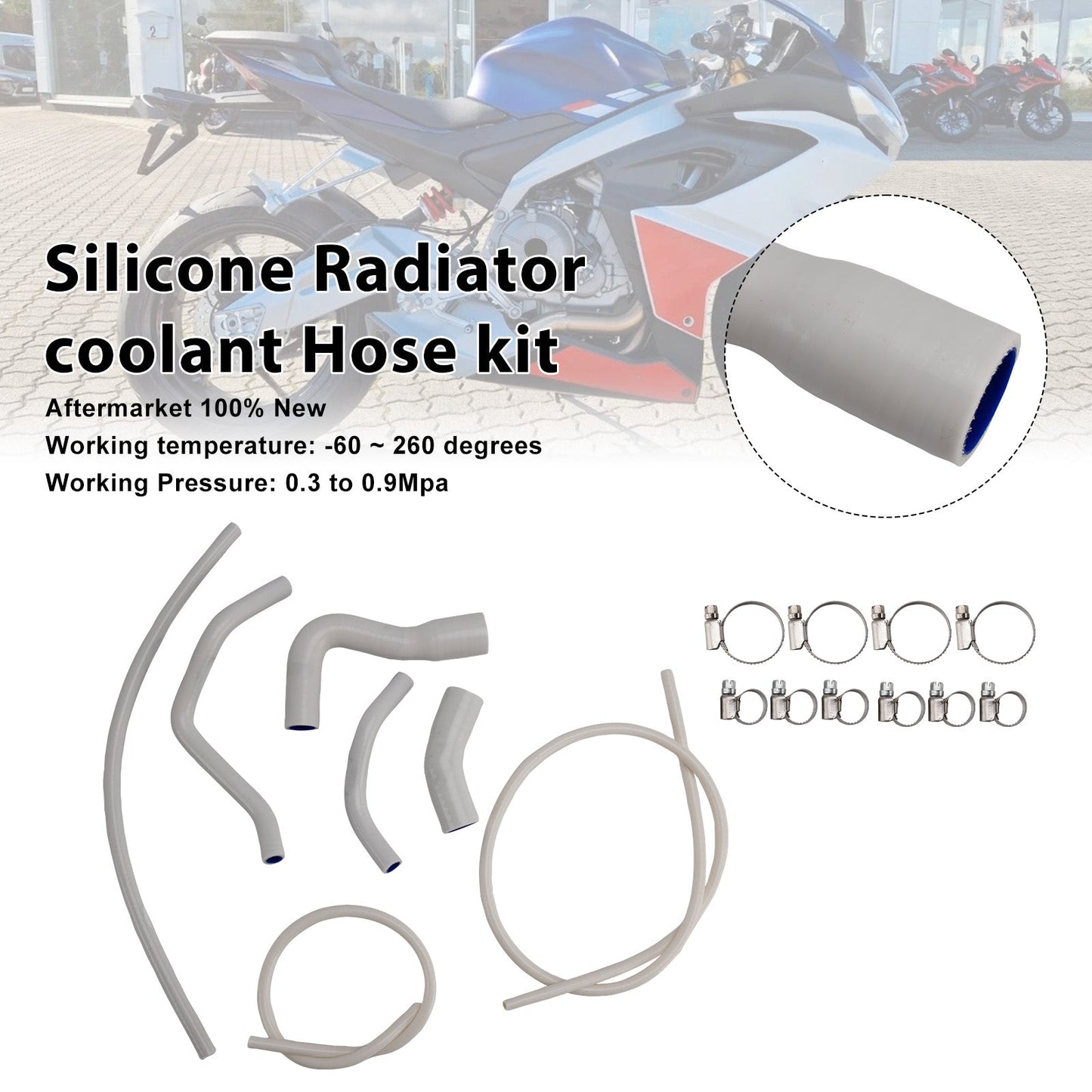 Tubo flessibile del liquido di raffreddamento del radiatore in silicone Aprilia RS 660 RS660 2021-2025