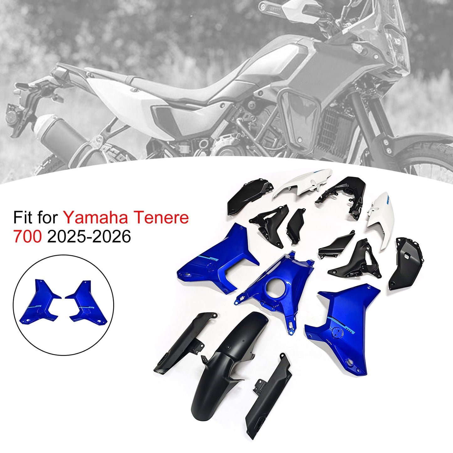 Kit di carene stampate a iniezione per Yamaha Tenere 700 T700S 2025-2026