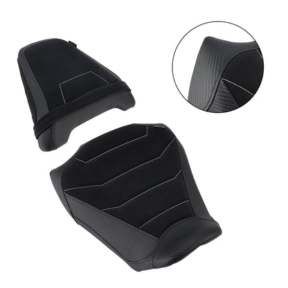 Kit sella conducente e passeggero 2024-2025 per Honda CB650R CBR650R, cuscino posteriore nero.