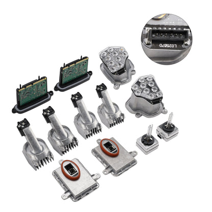 Modulo di alimentazione LED AHL sinistro + destro da 12 pezzi per BMW Serie 5 F10 F11 F07
