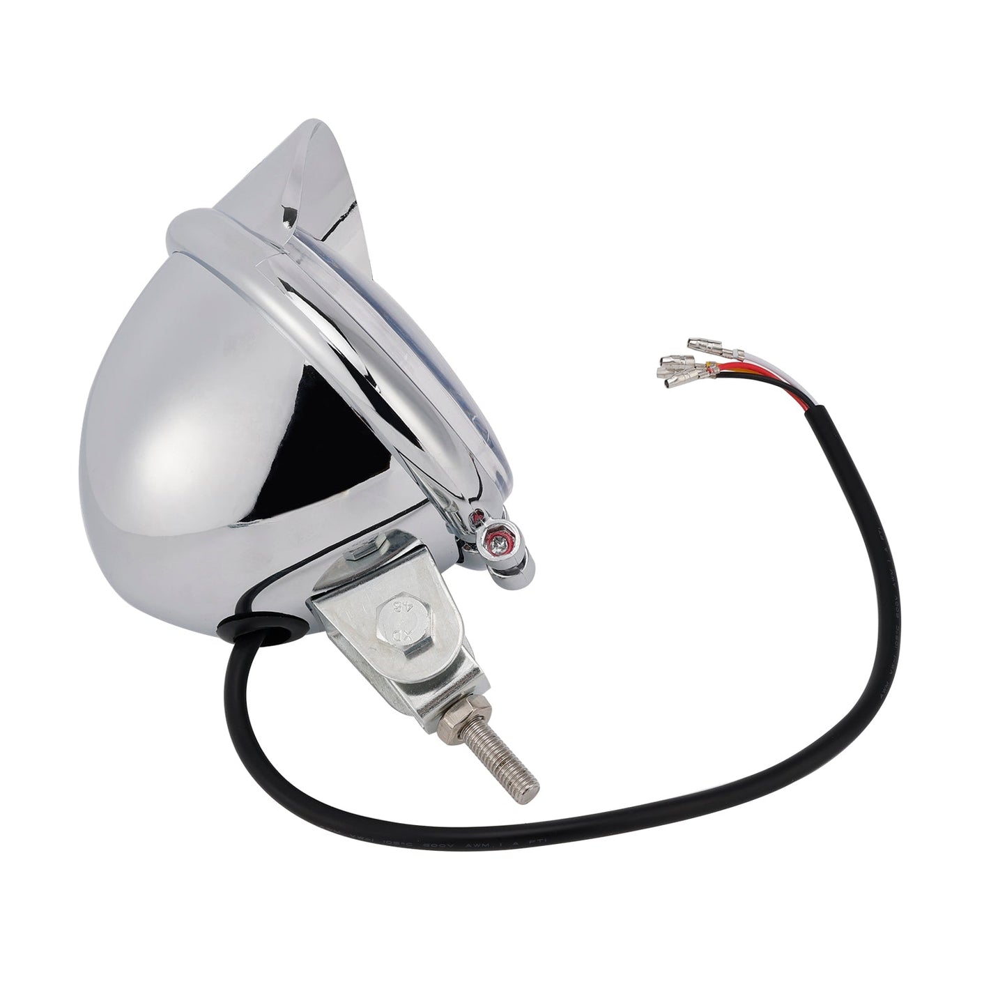 #D62 Faro Lampada Faretto Interruttore Colore Universale Adatto Cromato Per Moto