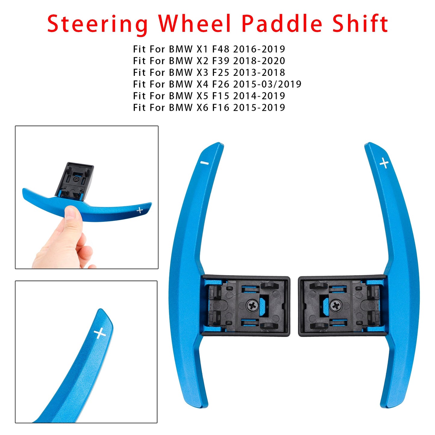Estensione del cambio al volante per BMW Serie F F30 F31 F32 F10 X3 X5 Alluminio Blu