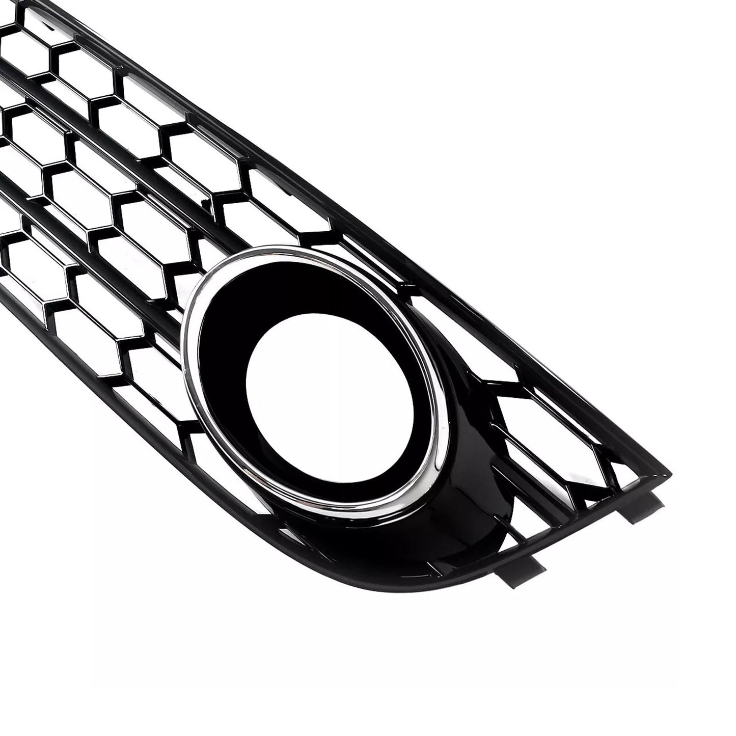 Griglia fendinebbia a nido d'ape per paraurti anteriore Audi A4 Allroad B8 2010-2015 cromata