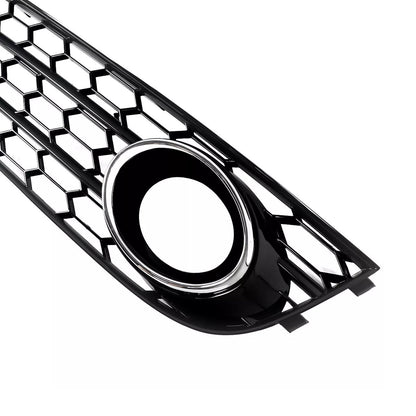 Griglia fendinebbia a nido d'ape per paraurti anteriore Audi A4 Allroad B8 2010-2015 cromata