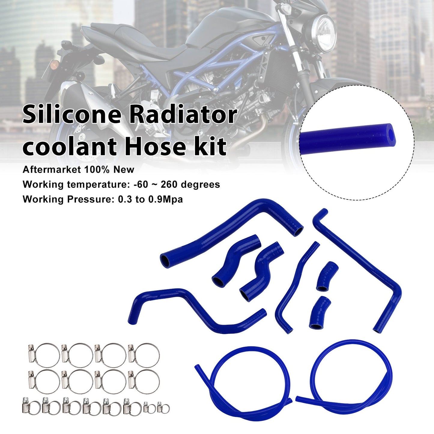 Tubo flessibile del liquido di raffreddamento del radiatore in silicone Suzuki SV 650 SV650 2016-2025