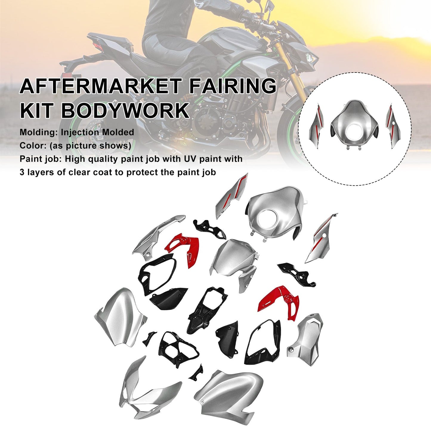 Kit di carene stampate a iniezione per Kawasaki Z900 2025-2026