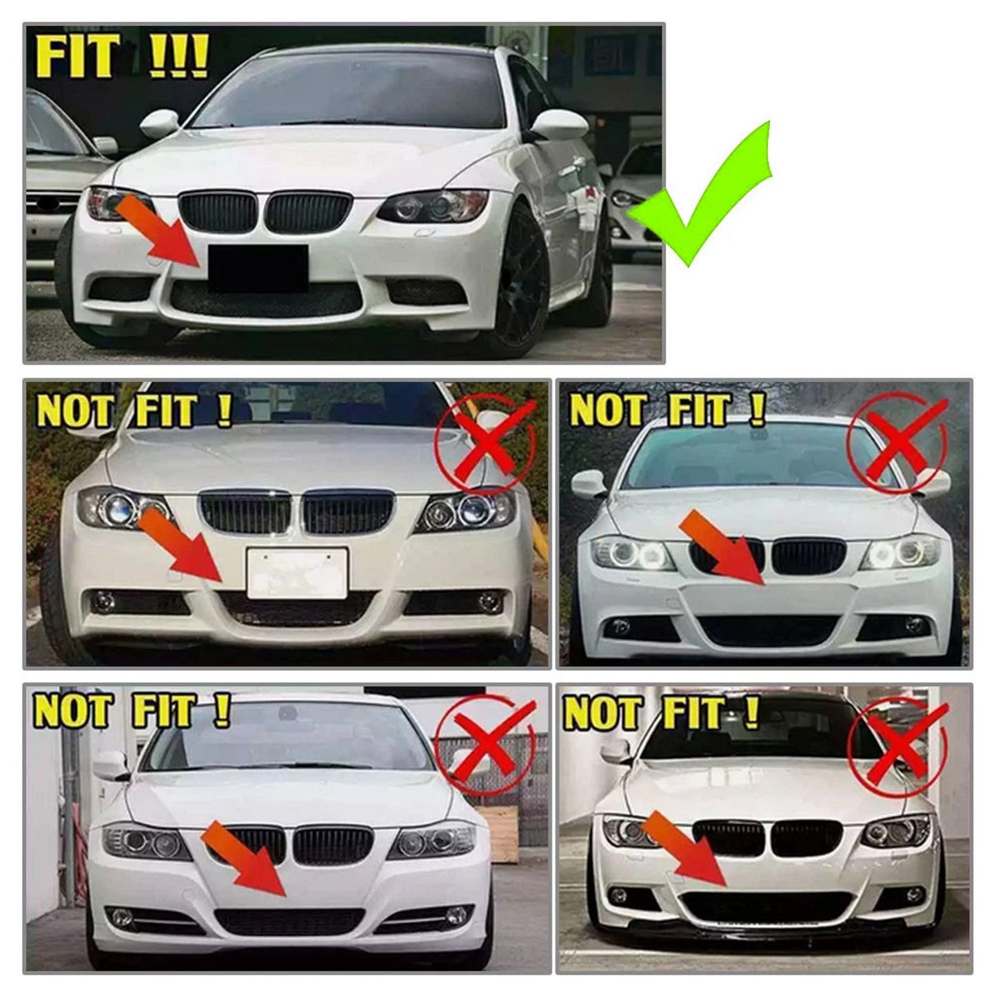 Griglia inferiore paraurti anteriore per BMW Serie 3 E90 E92 E93 stile M3 2009-2011