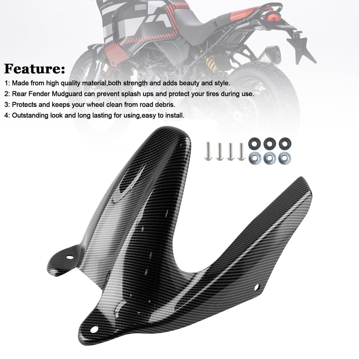 Carenatura parafango parafango posteriore Ducati Desert X 2022-2024