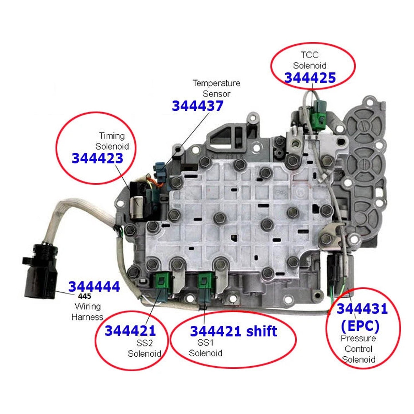 Kit cambio solenoide trasmissione Ford Toyota Chevy Suzuki 5 pezzi U440E AW80-40LE