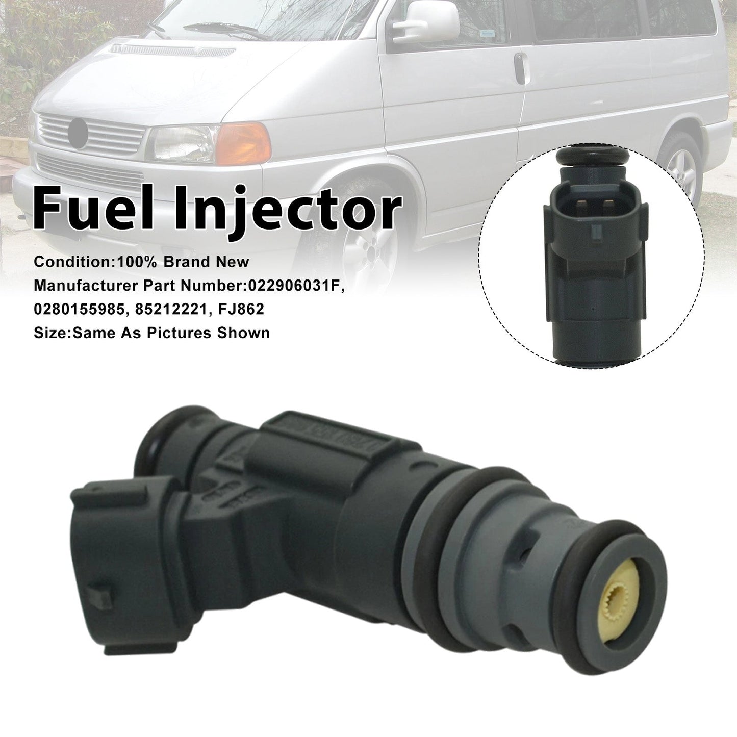 1 iniettore di carburante per Volkswagen Jetta 02-04 EuroVan 01-03 0280155985