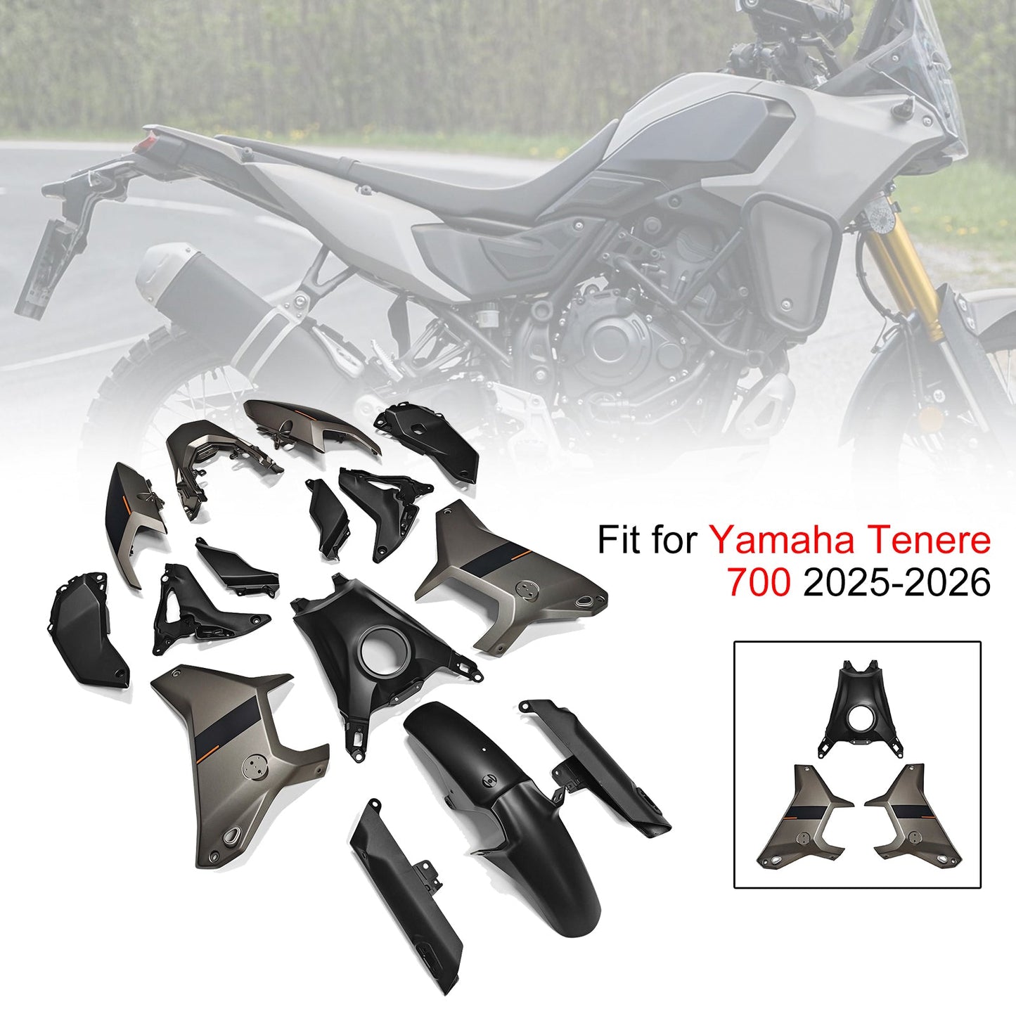Kit di carene stampate a iniezione per Yamaha Tenere 700 T700S 2025-2026