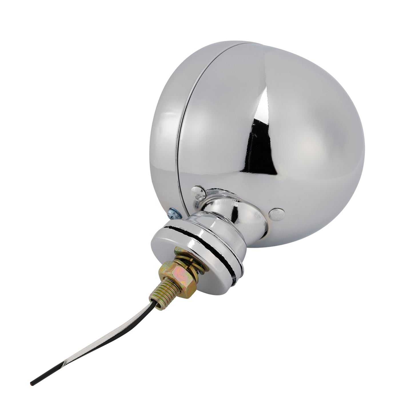 Faro fendinebbia cromato personalizzato per moto #D19 per Bobber Chopper da corsa
