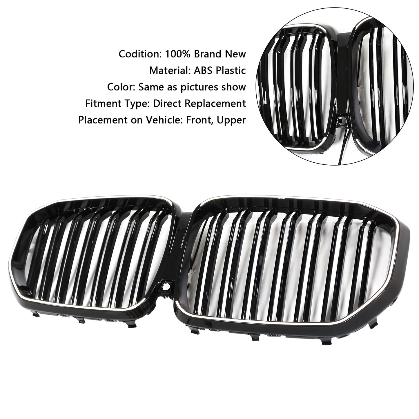 Griglia anteriore a doppio rene nera BMW X5 G05 M-Performance 2019-2022 51137454887