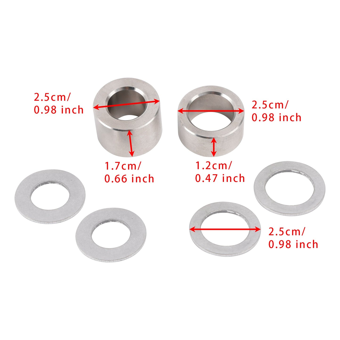Confezione da 2 pezzi 1600036 Kit eliminatore tubo di bypass con shunt in alluminio e rondelle di tenuta