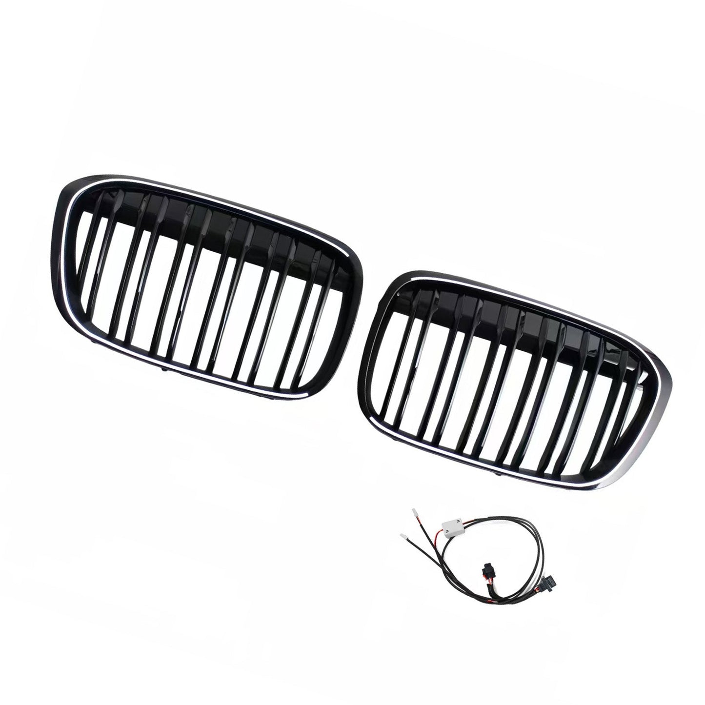 Griglia anteriore a doppio rene nera lucida per BMW X1 F48 F49 2016-2019