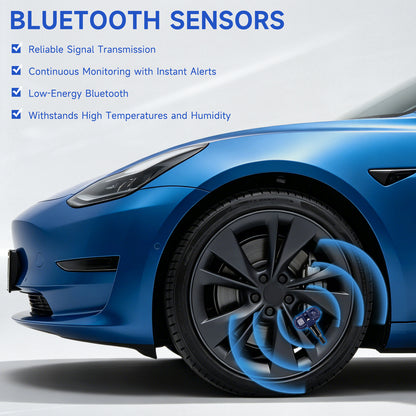Sensore di pressione pneumatici TPMS Bluetooth 4 pezzi per Tesla Model 3 / S / X / Y 2021-2024