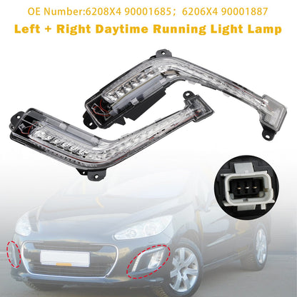 Lampadine a LED per luci diurne DRL sinistra e destra Peugeot 308 Mk1 Hatchback 2011-2014
