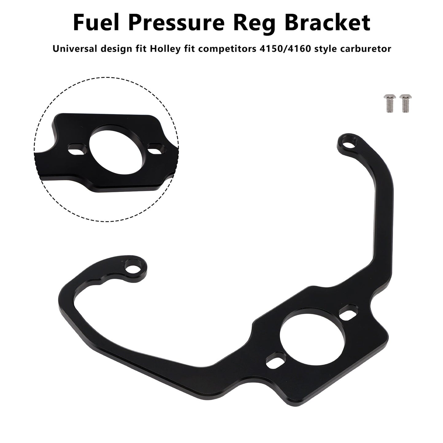 Staffa regolatore pressione carburante adatta per carburatori Holley Competitors 4150/4160