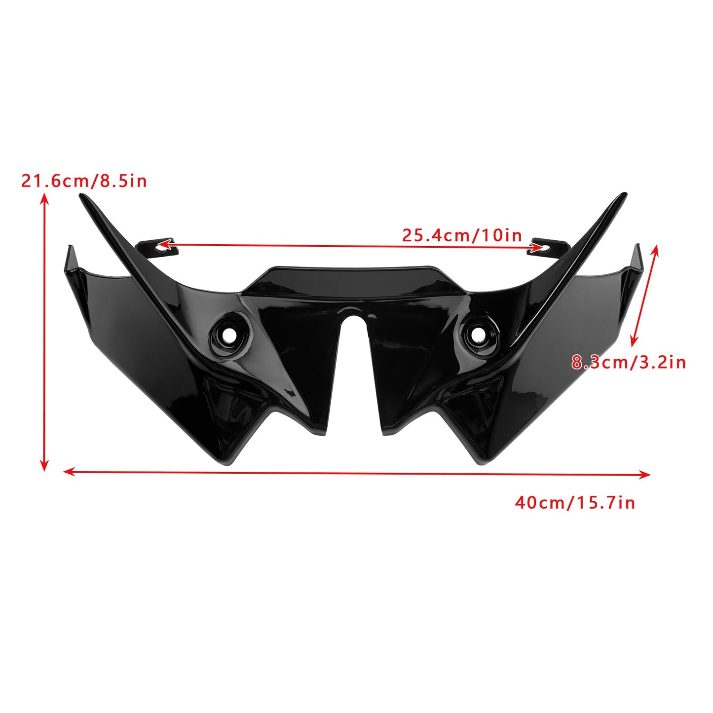 Carenatura di estensione spoiler anteriore downforce Kawasaki Z650 2021-2024 nera
