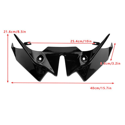 Carenatura di estensione spoiler anteriore downforce Kawasaki Z650 2021-2024 nera