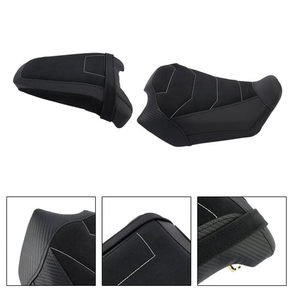 Kit sella conducente e passeggero 2024-2025 per Honda CB650R CBR650R, cuscino posteriore nero.