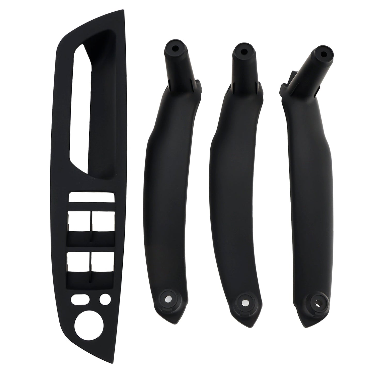 4 pezzi di rivestimento per maniglia interna della portiera nera per BMW E70 X5 E71 X6 07-14