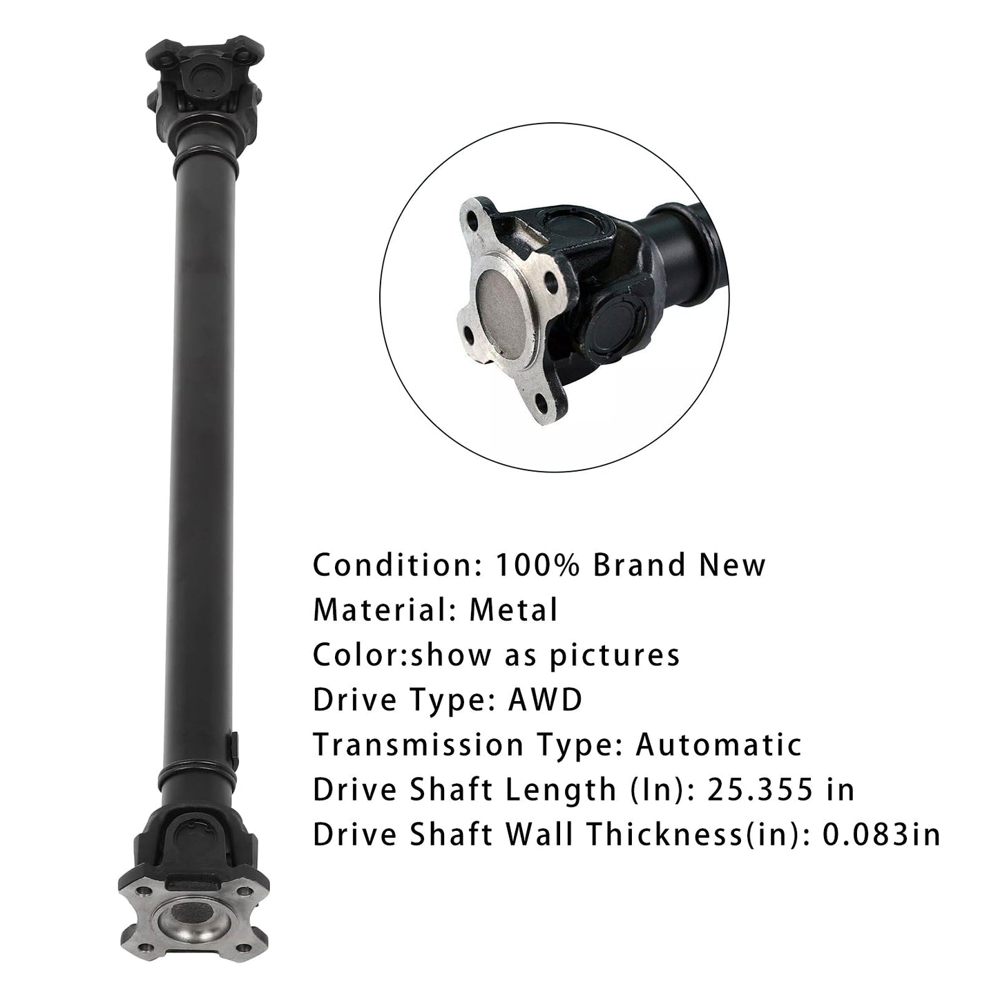 2006-2007 BMW 525xi E60 L6 3.0L Trasmissione automatica anteriore Albero di trasmissione anteriore 26207534636 430-50109