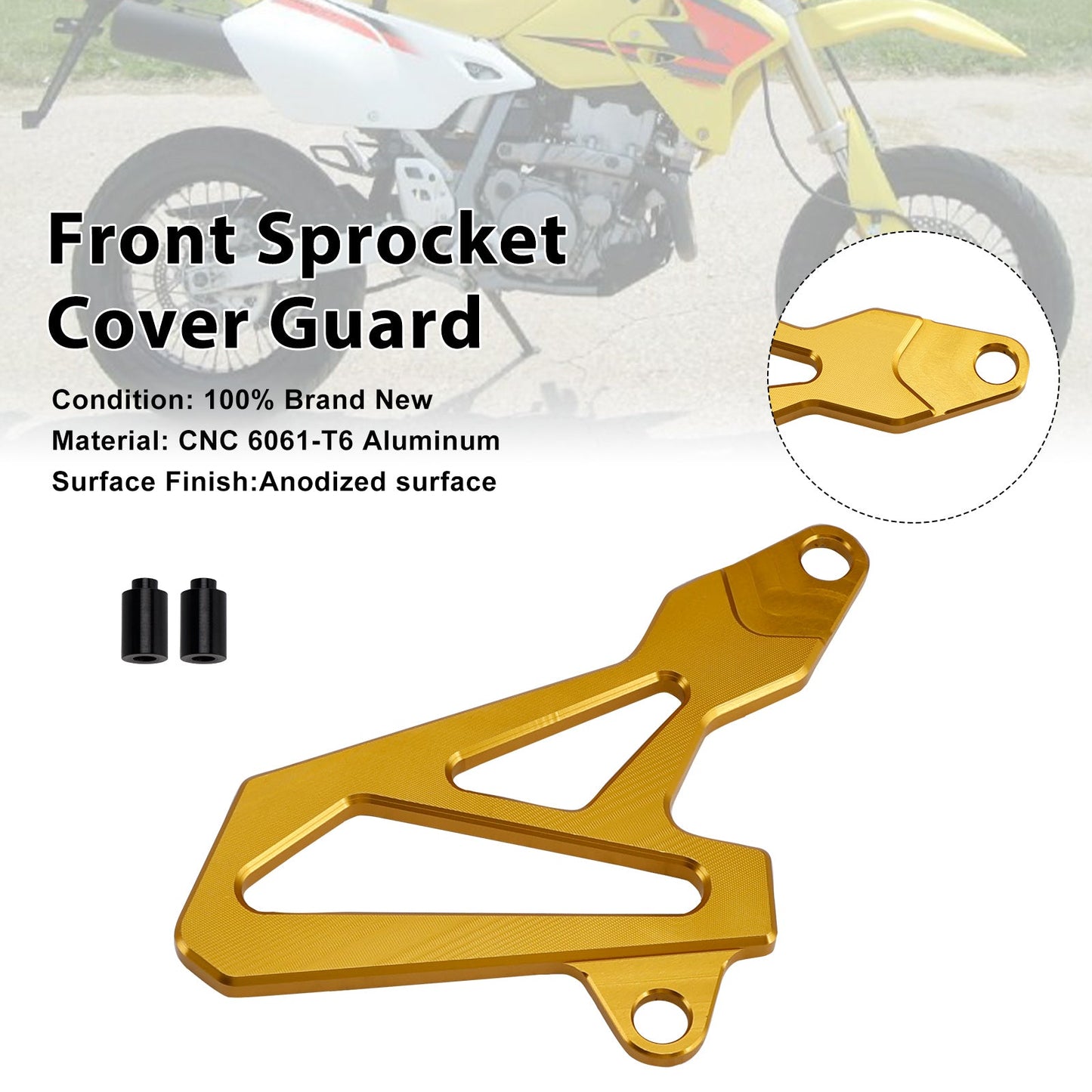 Protezione coperchio pignone anteriore per Suzuki DR-Z400SM 2000-2024 DRZ400/S/E