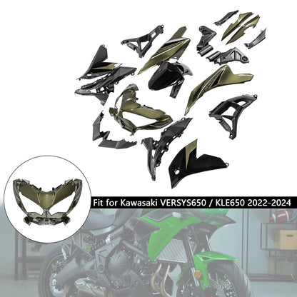 Kit carenatura carrozzeria ABS iniezione per Kawasaki VERSYS 650 KLE 2022-2024 06#