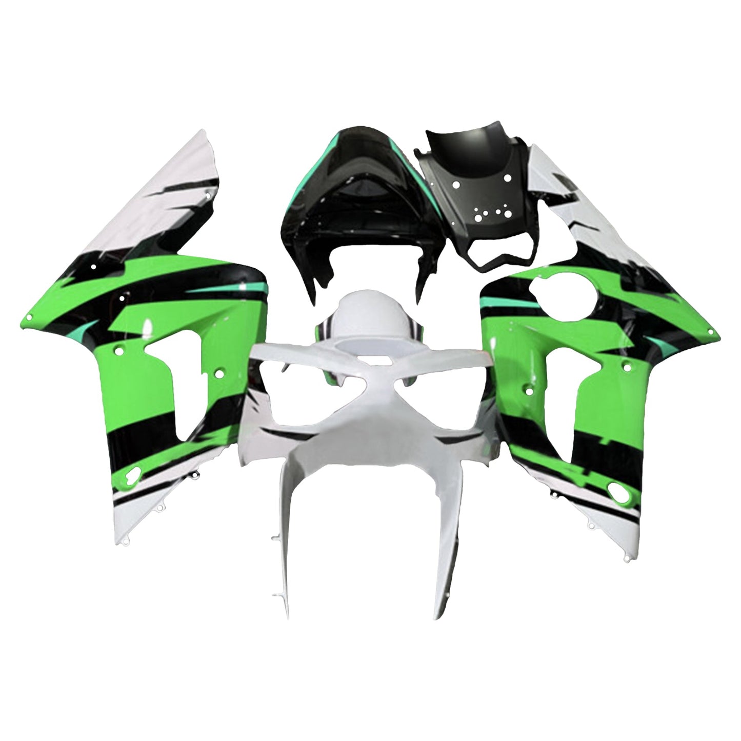 Kit carenatura iniezione in plastica ABS adatto per Kawasaki ZX6R 636 2003-2004