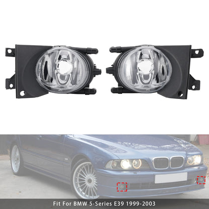 Coppia di fendinebbia anteriori per paraurti BMW E39 Serie 5 1999-2003 senza lampadine