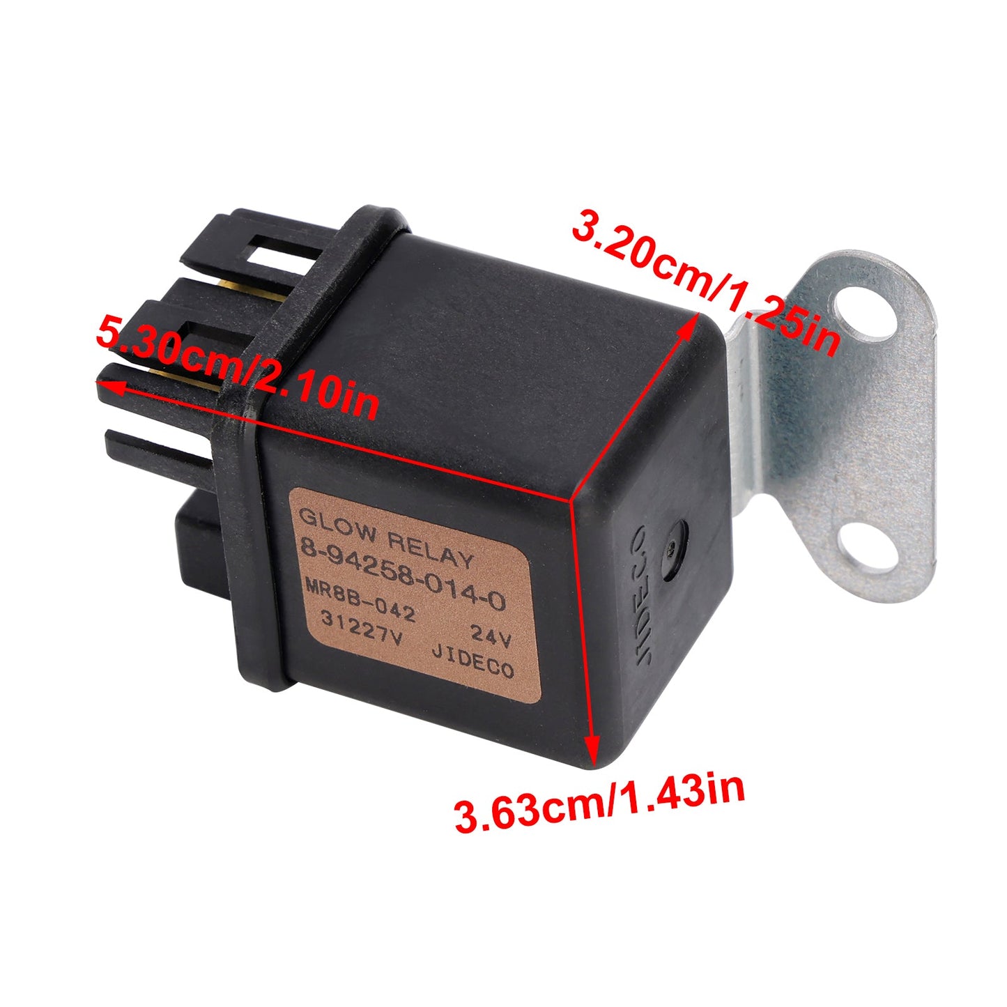 8-94258-014-0 Relè di preriscaldamento 24VDC MR8B-042 4Pins per Hitachi ZX110 Isuzu 6HK1
