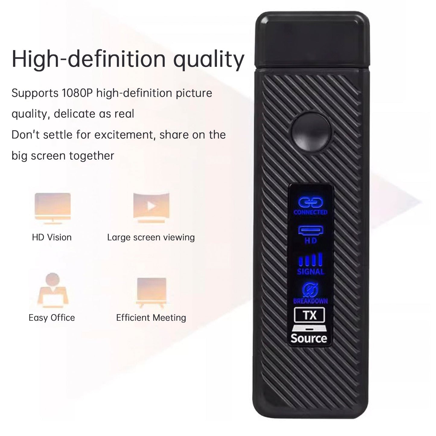 Proiettore wireless HDMI con schermo singolo HD 1080P 50M Trasmettitore e ricevitore video